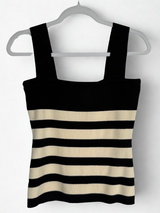striped sleeveless top- simply amy