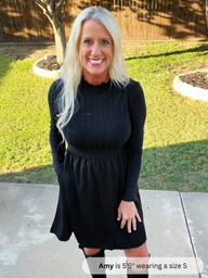 Frilly Black Dress- Simply Amy