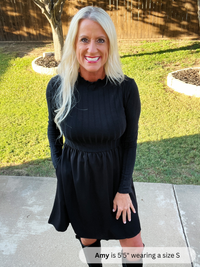 Frilly Black Dress- Simply Amy