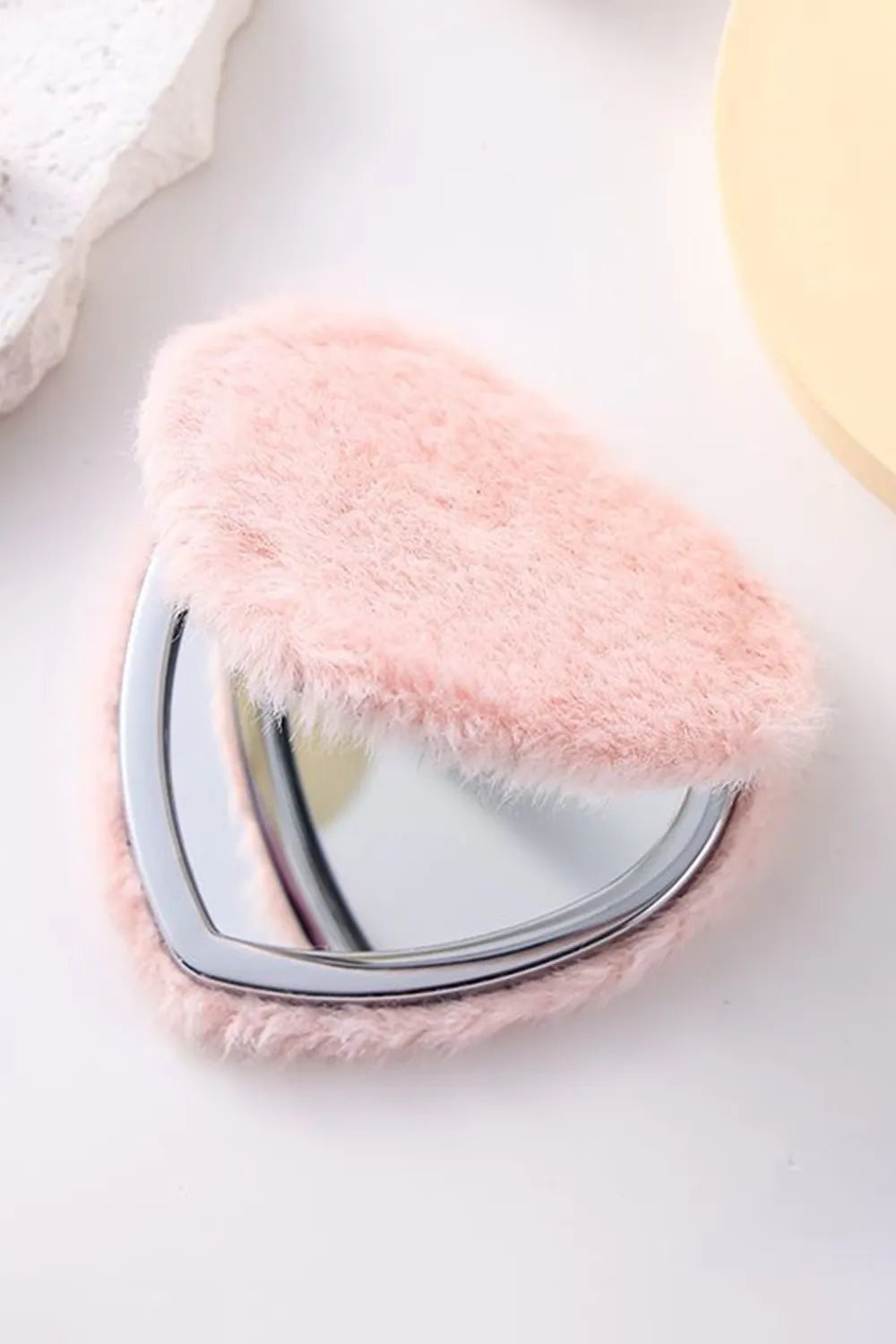 Pink Fuzzy Mirror