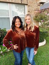 Fall in Love Velvet Top