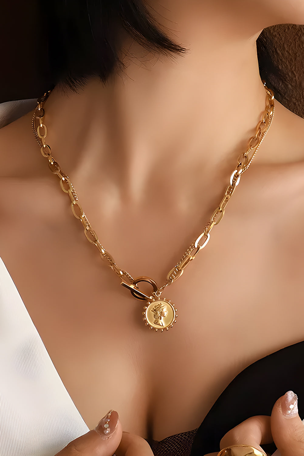 Gold Plated Coin Necklace
