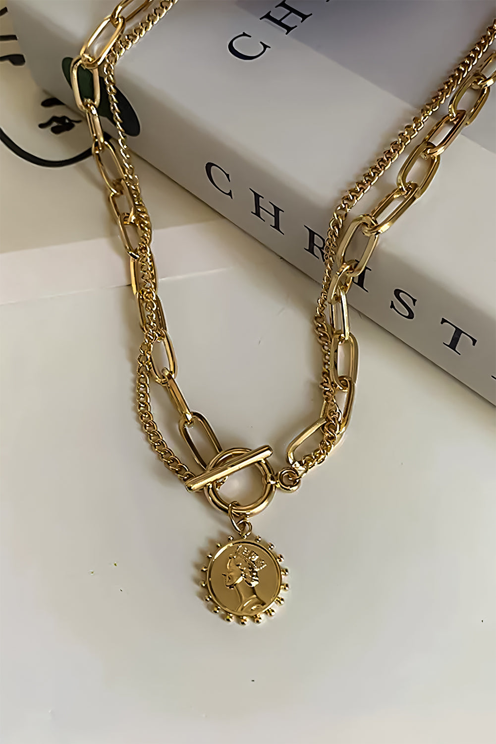 Gold Plated Coin Necklace