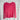 /Fuschia/ A long-sleeve, faded pink shirt hangs on a clear plastic hanger in front of a white textured curtain. The shirt has a ribbed neckline and visible stitching along the hems.