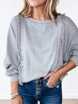 Grey Skies Waffle Top