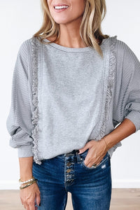Grey Skies Waffle Top