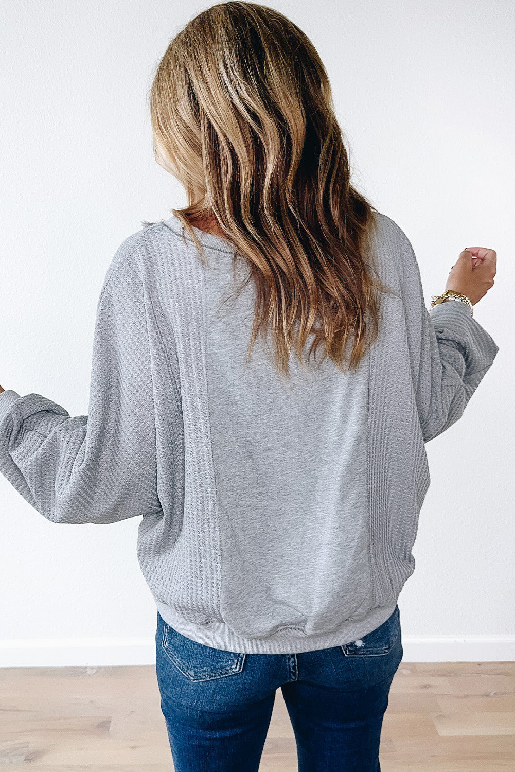 Grey Skies Waffle Top