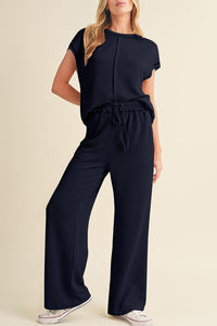 Navy Blue Classy Pant Set
