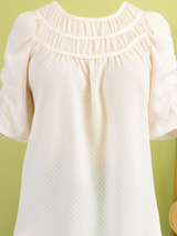 Textured Puff Sleeve Blouse