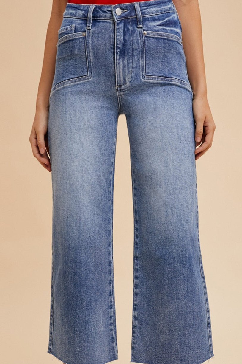 Anniewear High Rise Wide Leg Jeans - Simply Amy