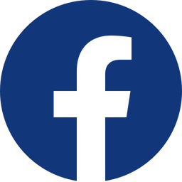 Facebook logo with a white 'f' on a blue circle