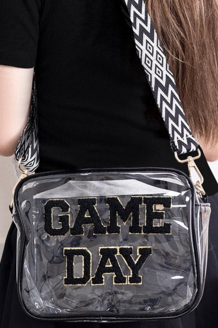 /Black/ GameDay Clear Crossbody Bag - Simply Amy