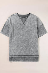 Gray Mineral Oversized Tee - Simply Amy