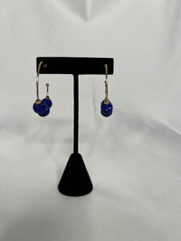 /Blue/ Rhinestone Ball Hoops - Simply Amy
