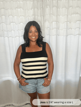 Striped Sleeveless Top - Simply Amy