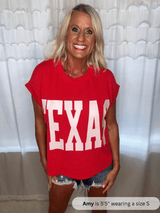 /Red/ Texas Game Day Shirt - Simply Amy