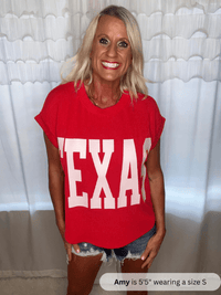 /Red/ Texas Game Day Shirt - Simply Amy