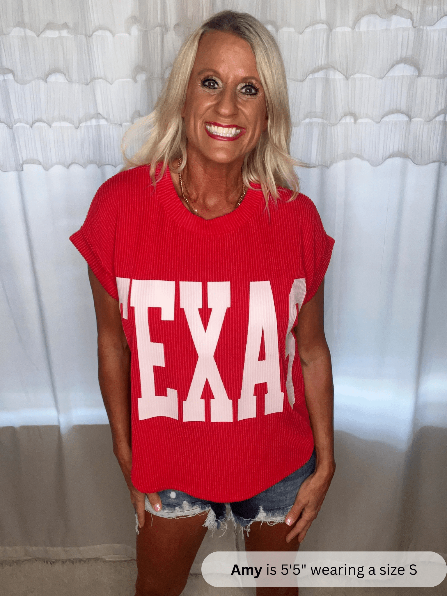 /Red/ Texas Game Day Shirt - Simply Amy